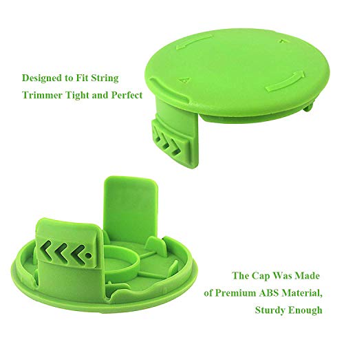 Thten 0.065" Single Line Auto-Feed Replacement Trimmer Spool 29092 for Greenworks Weed Eater String 24V and 40V Trimmer (6 Packs Plus 1 Cap) 4