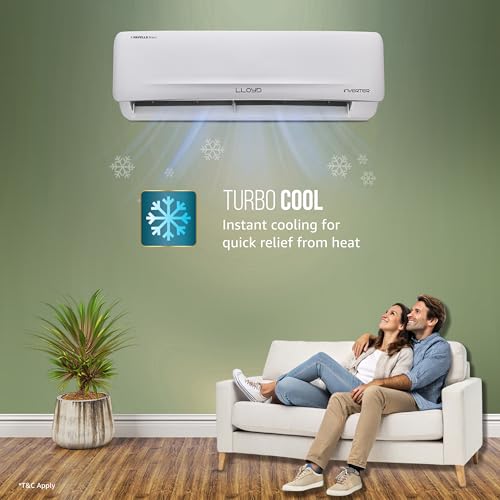 Lloyd 2 Ton 3 Star Inverter Split AC, 2026 New Star Rated (6 in 1 Convertible, Cools Up To 54°C, DG Mode, Ice Clean, Smart 4 Way Swing, Installation Check, White with Silver Deco Strip, GLS24I3GGCSR) 5