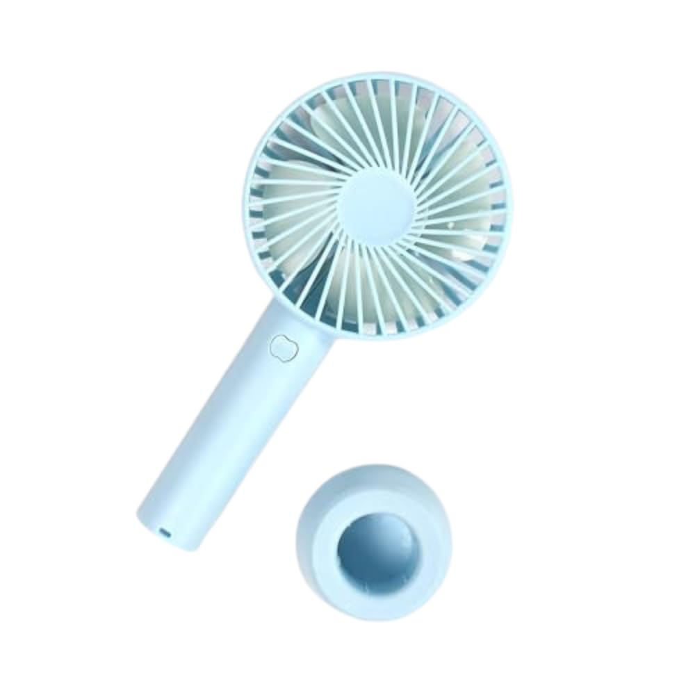 ATEVON 4813 Portable Handheld Fan – 3-Speed Rechargeable Mini Fan with Detachable Base, Quiet Personal Desk Fan for Home, Office & Travel (Battery Not Included) 1