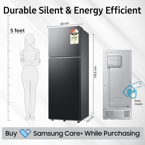 Samsung 350 L, 3 Star, Convertible 5-in-1, Digital Inverter, Frost Free Double Door, WiFi Enabled Bespoke AI Refrigerator (RT38DG5A4DBXHL, Luxe Black) 6