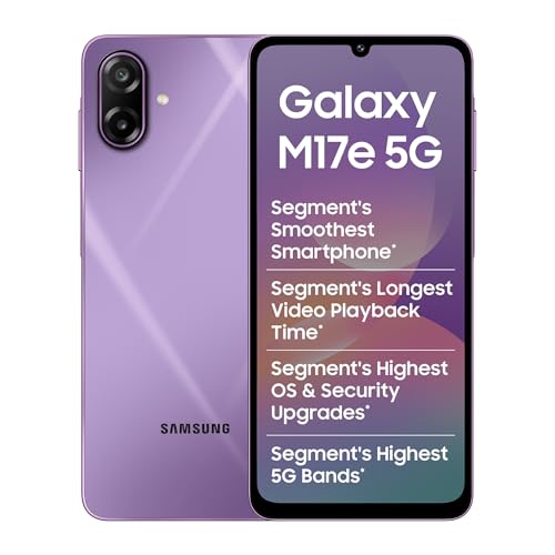 Samsung Galaxy M17e 5G Mobile (Vibe Violet, 6GB RAM, 128GB Storage) | Smoothest 120 Hz Refresh Rate| Monster 6000 mAh Battery | IP54 | 6 Gen OS Upgrades | AI | Gemini Live | Without Charger 1