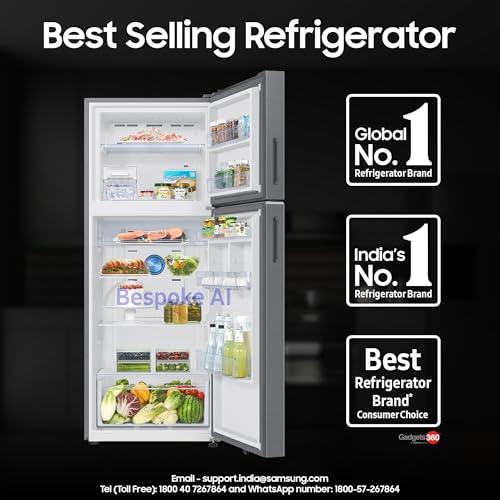 Samsung 419 L, 2 Star, Convertible 5-in-1, Digital Inverter, Frost Free Double Door, Bespoke AI WiFi Enabled Refrigerator (RT45DG6A2BS8HL, Silver, Elegant Inox) 4