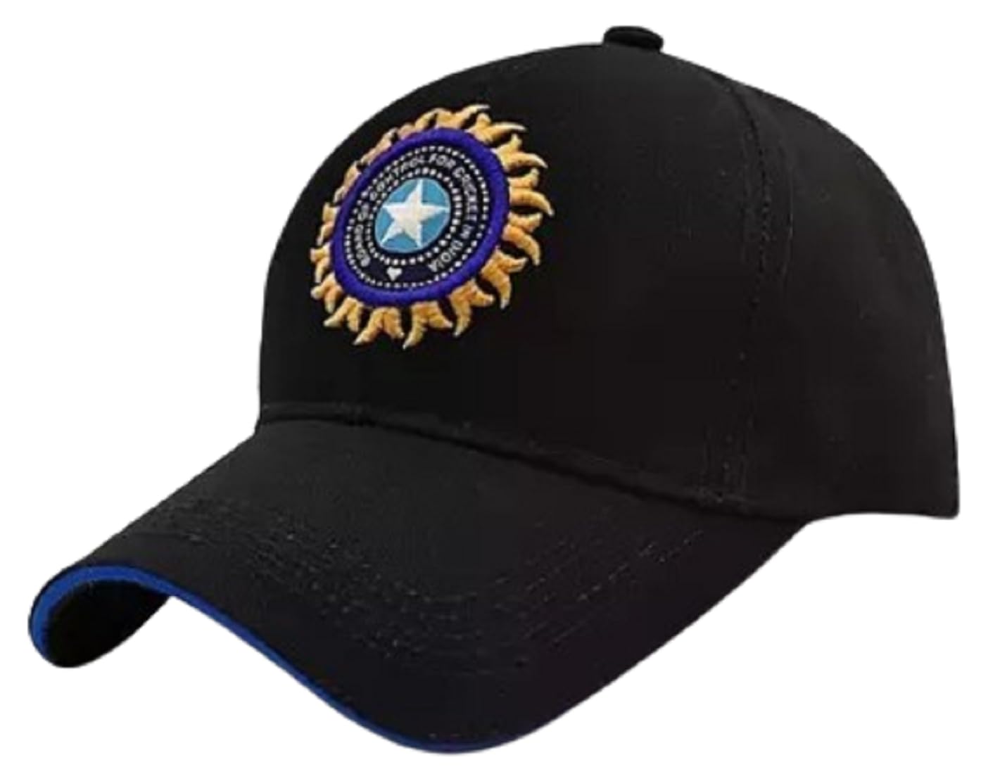 India Cricket Cap Original Quality Head Caps for Men Unisex Mens Cap Adjustable Buckle Caps Men women for All Sports Cricket Cap (multicolor+blue+black) 5