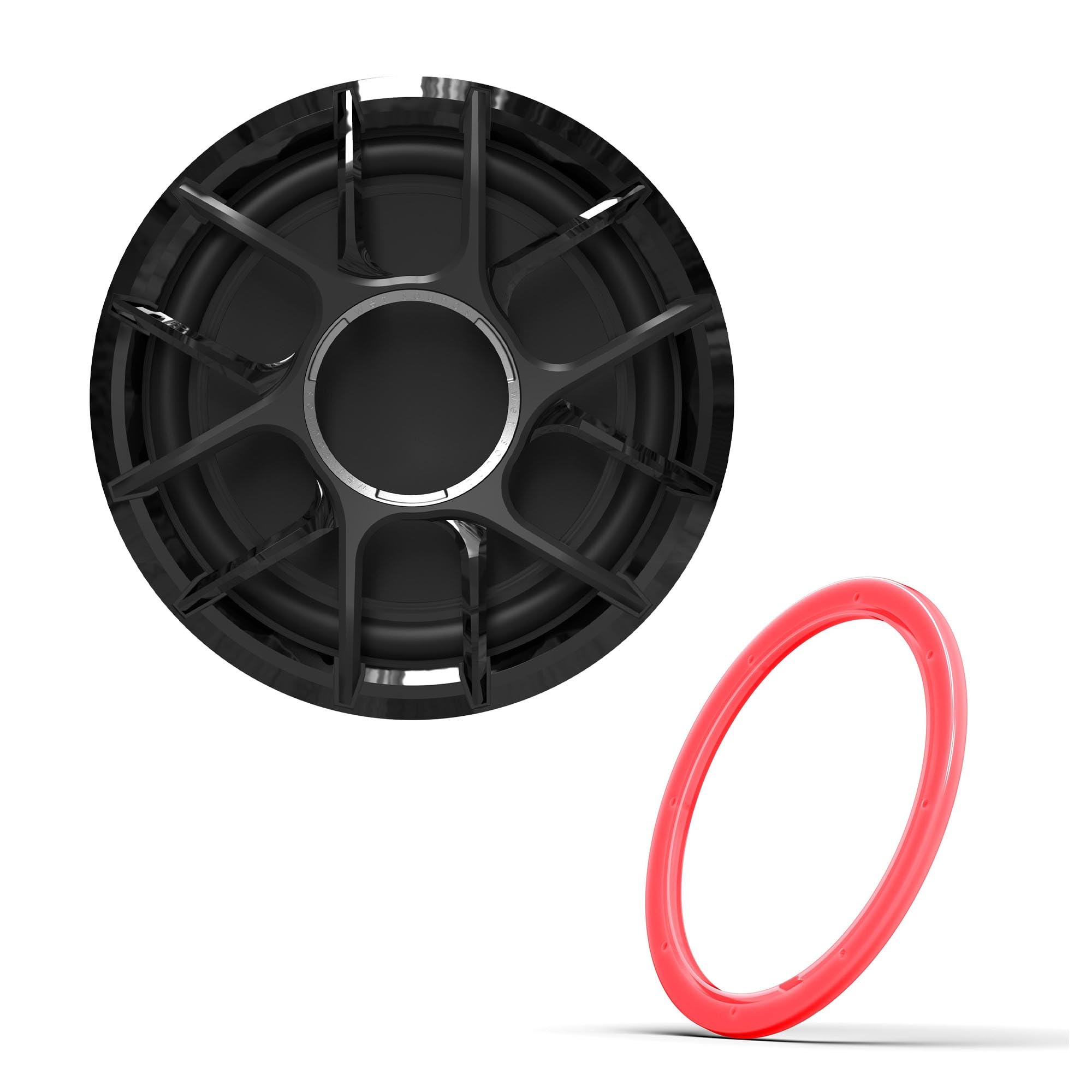 Wet Sounds Zero Series - ZERO-12-S4-XZ-B Black 12" Zero Series 4-OHM Marine Subwoofer with Wet Sounds LED KIT 12-RGB ZR - RGB LED Ring Kit for Zero Series 12" Subwoofers - Sold Individually 1