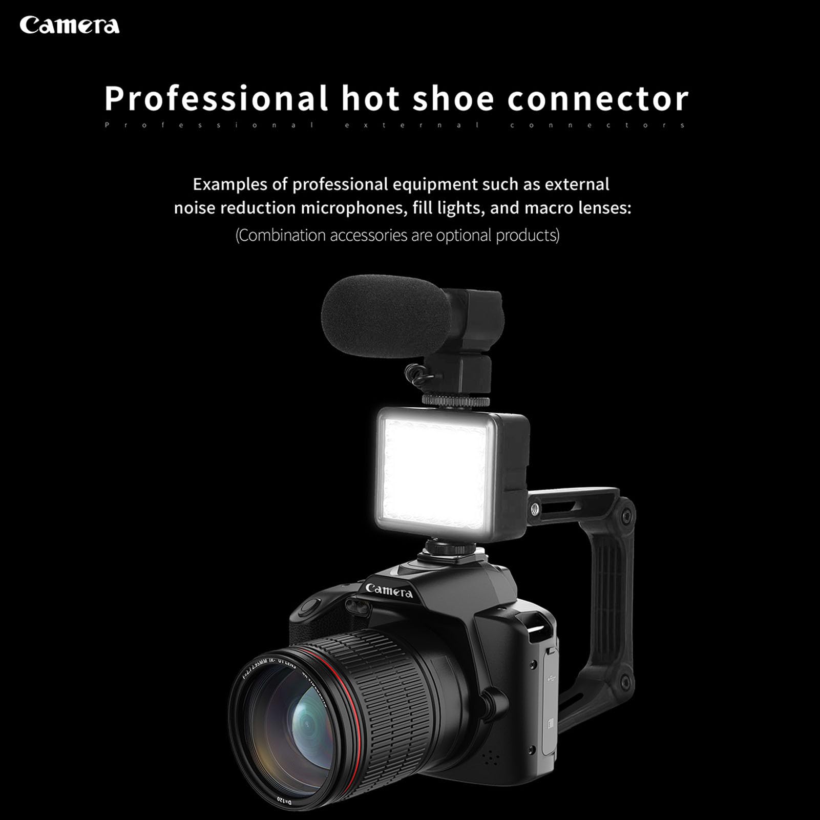 4K Video Camera Camcorder HD WiFi Vlogging Camera for YouTube 16x Digital Zoom Night Vision Camera Camcorders, Video Recorder Camera with Fill Light, Mic 5