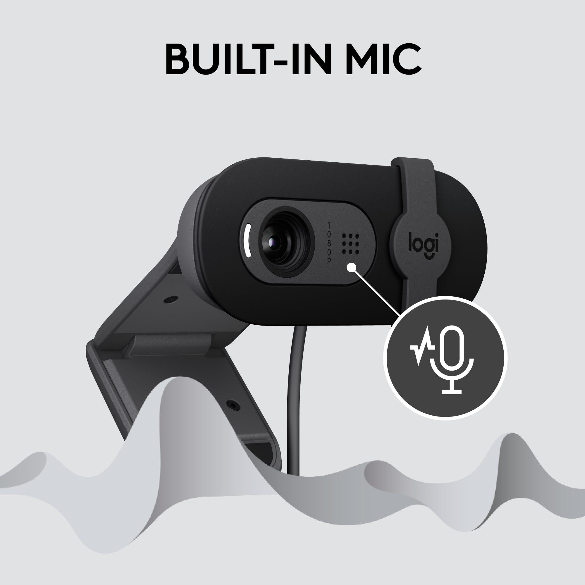 Logitech Brio 101 Full HD 1080p Webcam for Meetings, Streaming, Desktop, Laptop, PC - Built-in Mic, Shutter, Works with Zoom, Nintendo Switch 2’s new GameChat Mode, USB-A,-Black, Pack of 10 6