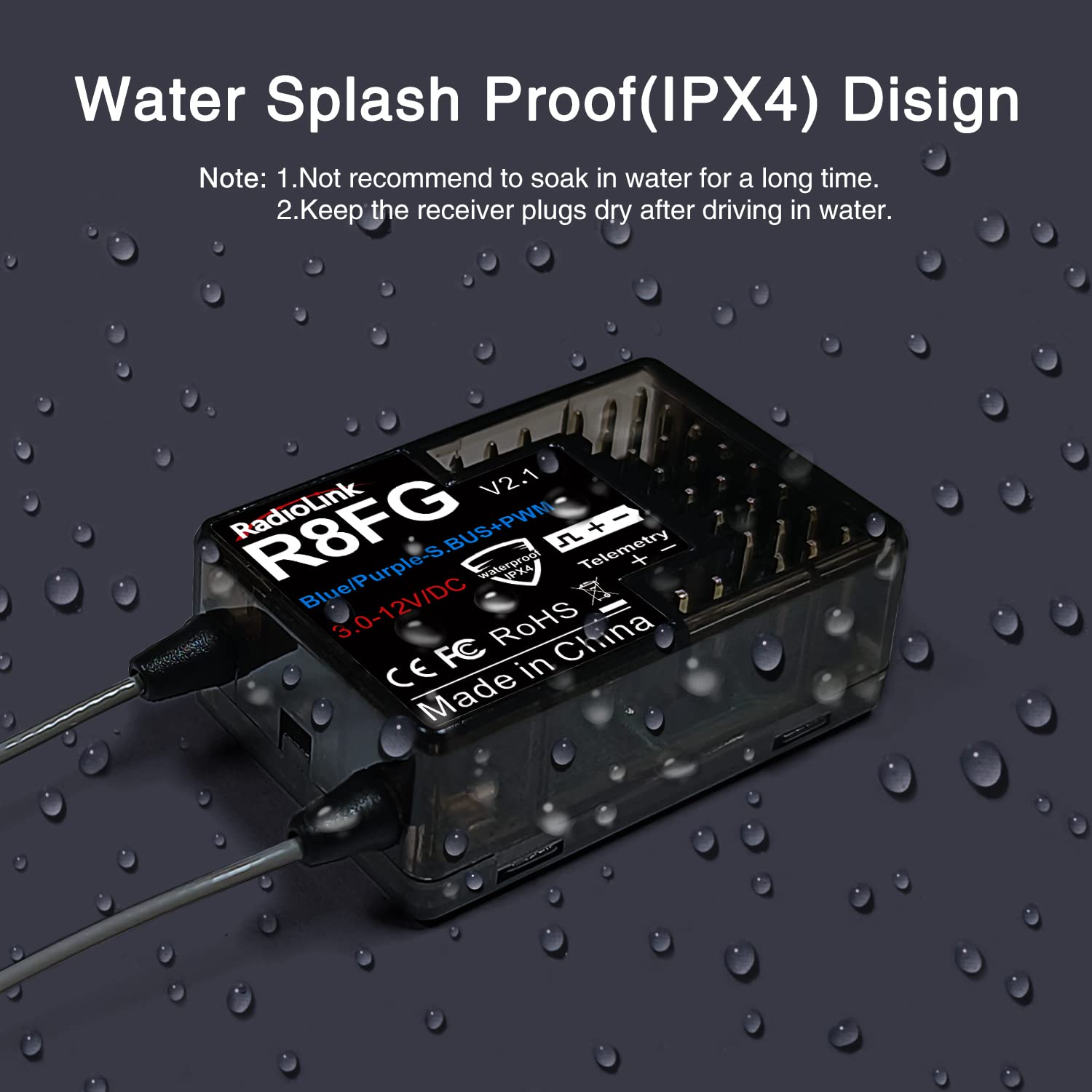 Radiolink RC8X 8 Channels 2.4G RC Transmitter, 2*R8FG V2.1& 1*R4FGM V2.2 Gyro Receivers, 4.3" Touch Screen, Voltage Telemetry Surface Remote Controller, 200 Models for RC Crawler/Drifting/Cars/Boat 6