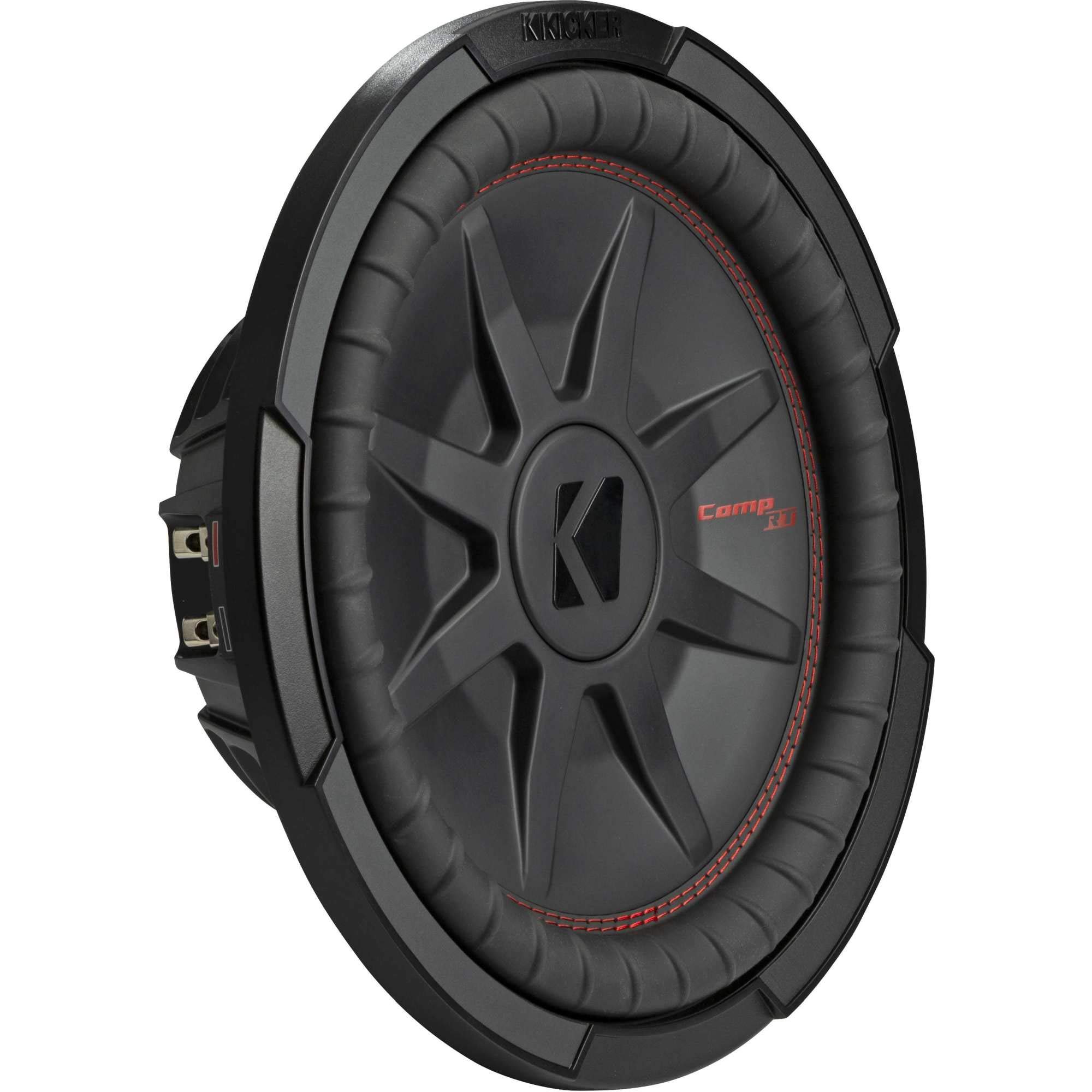 Kicker (2) 48CWRT122 CompRT 12" Subwoofer, DVC, 2-ohm w/ 47Key5001 Amp & Speaker Wire Bundle 6