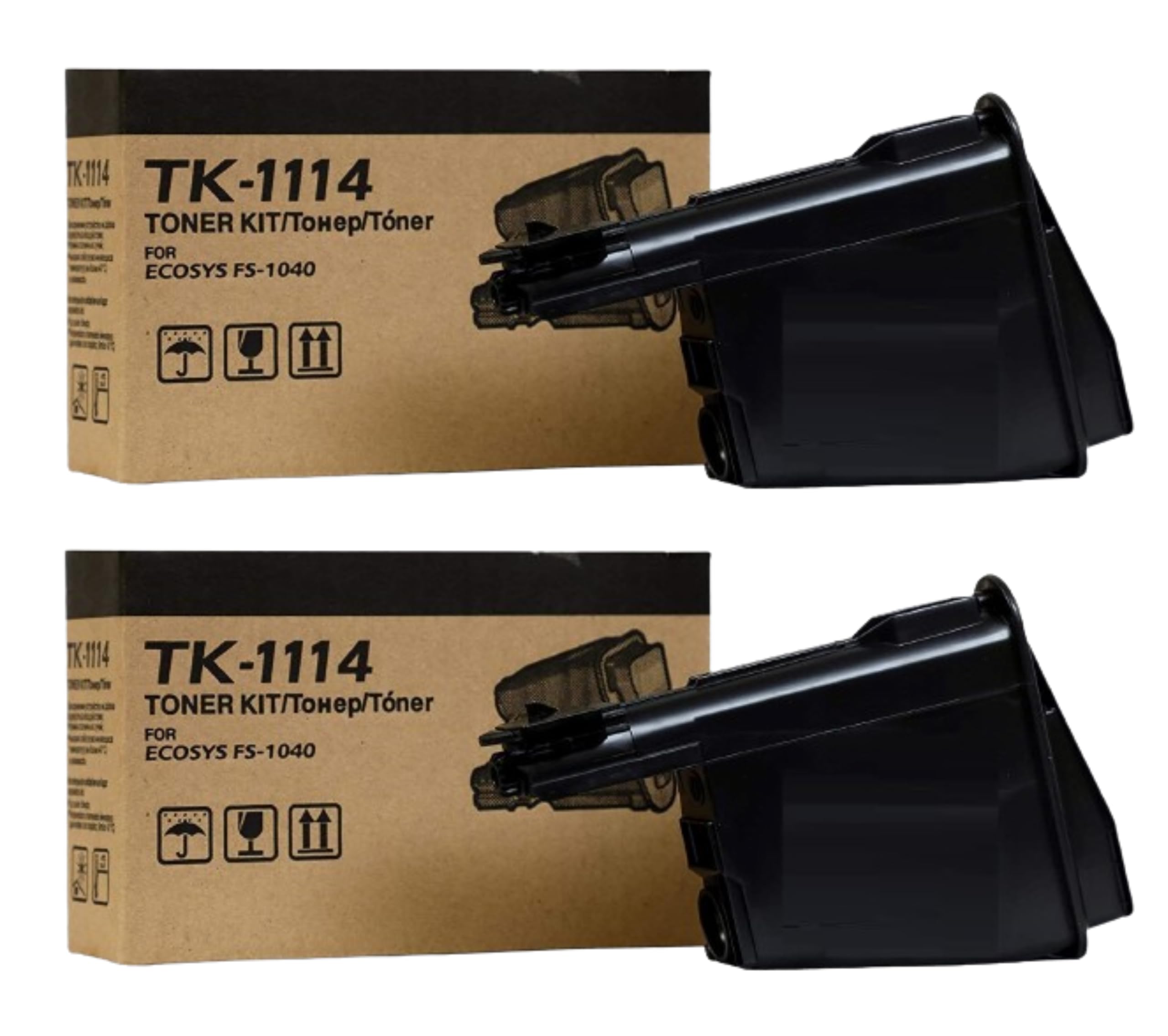 ANG TK 1114 Toner Cartridge Single-Color Compatible for Kyocera Ecosys FS-1020MFP, FS-1025MFP, FS-1040, FS-1060DN, FS-1120MFP, FS-1125MFP (Pack of 2 Black) 1