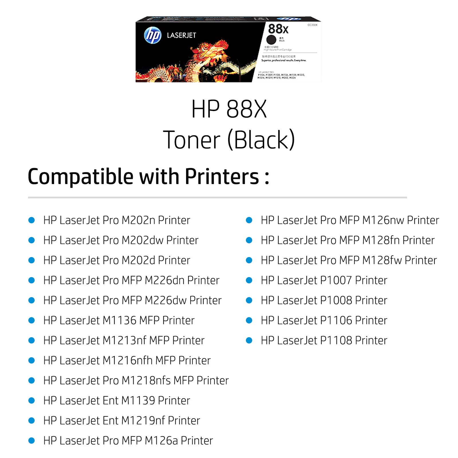 HP 88X High Yield Black Original Laserjet Toner Cartridge 3