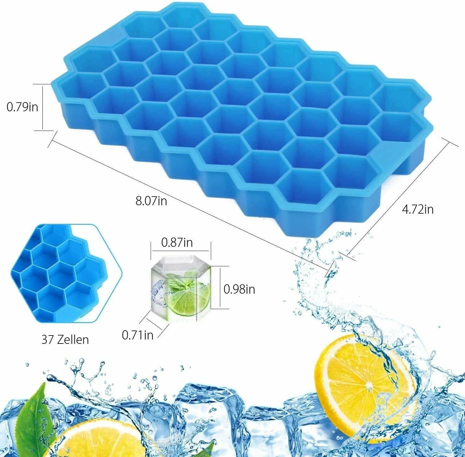 Gadget Deals 37 Cavity- ice Tray | ice Trays for Freezer Silicone |- ice Tray for Freezer | ice Cube Tray | Flexible Tray for Freezer 3