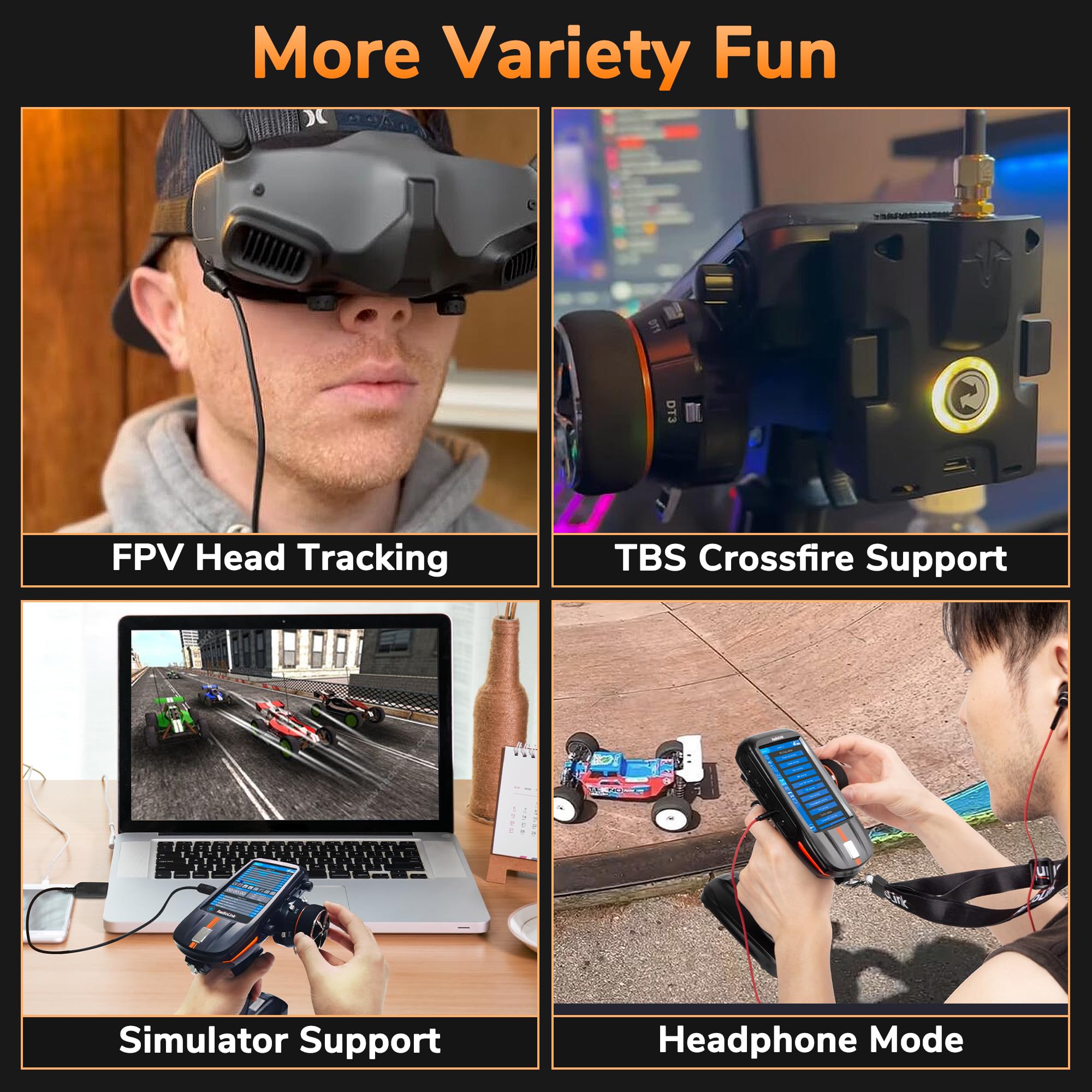 ATA HOBBY Radiolink RC8X 8CH 2.4G RC Transmitter with Newest 2*R8FG V2.1&2*R4FGM V2.1 Gyro Receivers, 600m Long Range, 200 Models for RC Crawler Drifting Cars Boats.. 5