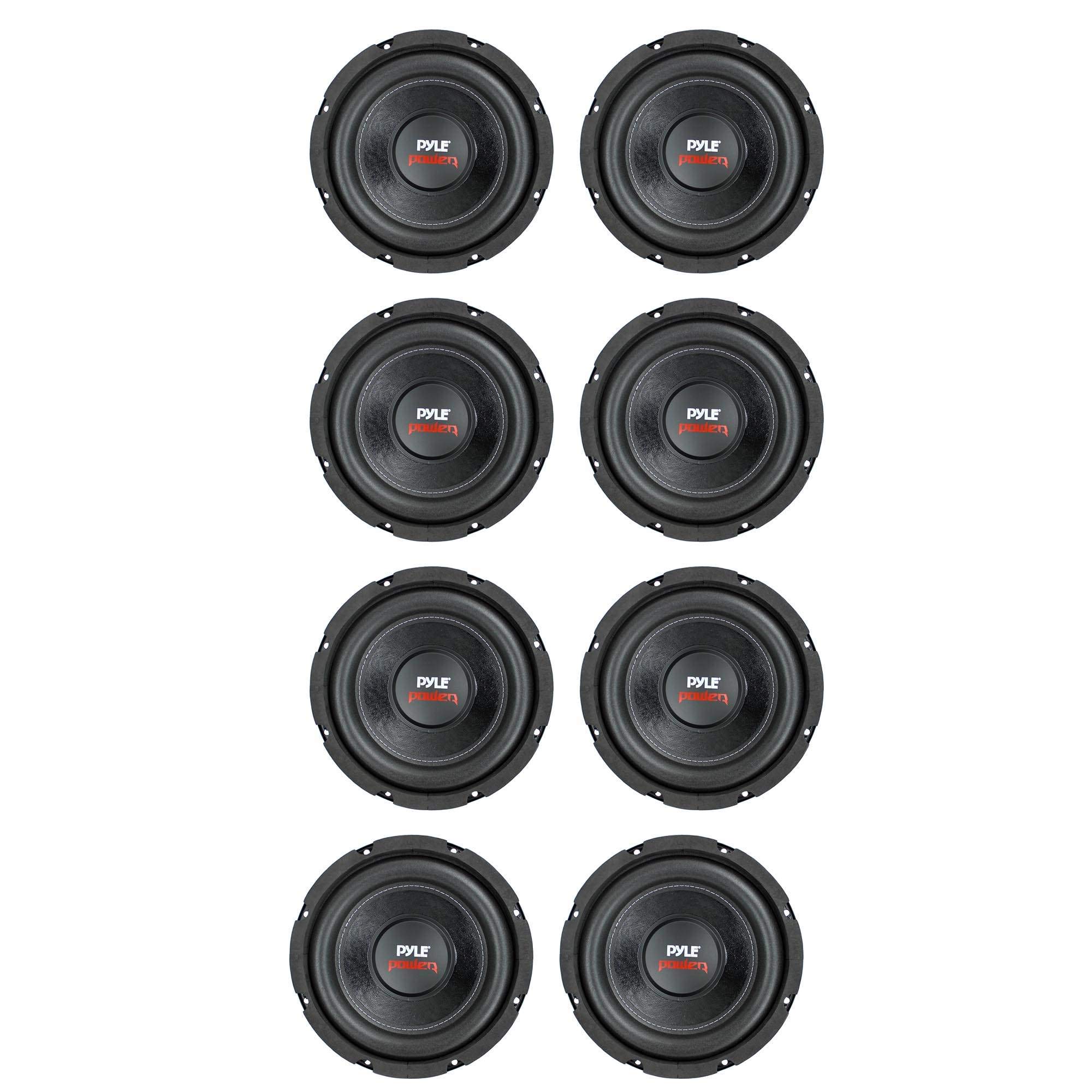 Pyle PLPW8D 8" 800W Car Audio Subwoofer Sub Power Woofer 4 Ohm Black (8 Pack) 1