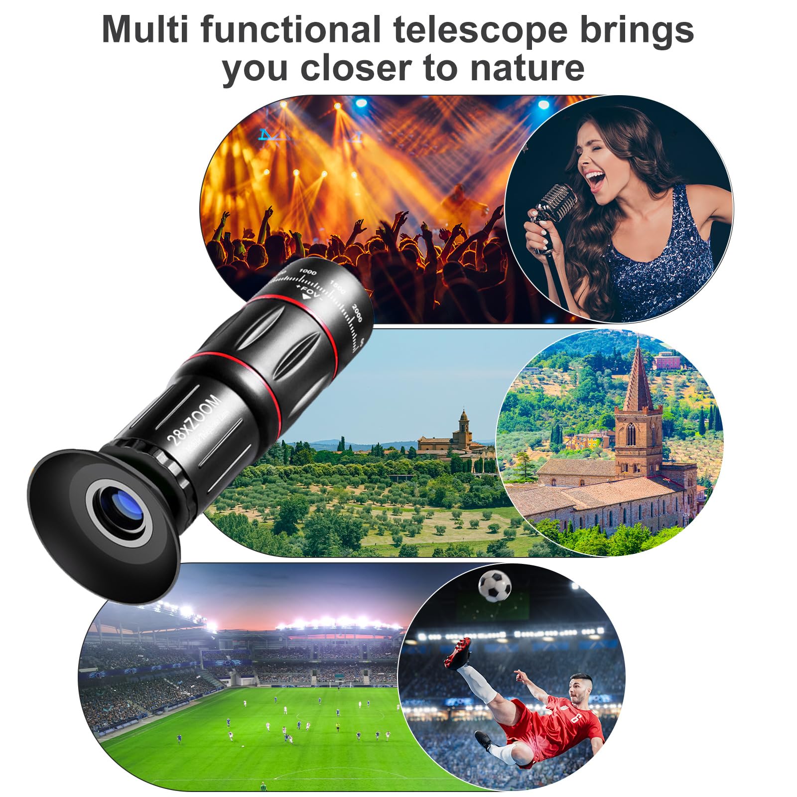 Phone Camera Lens Kit 28X Telephoto Lens for 2
