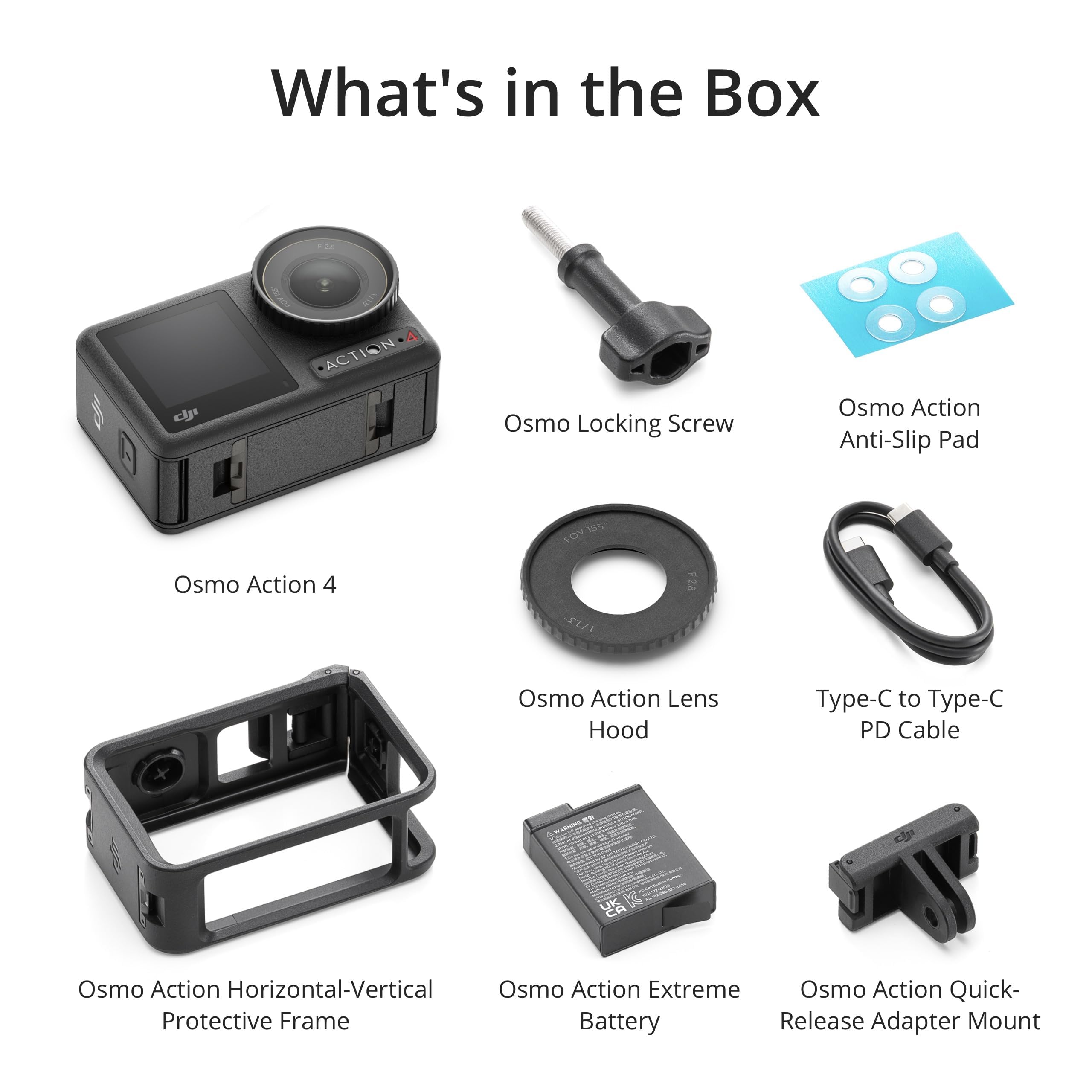 DJI Osmo Action 4 Essential Combo, 4K/120fps Waterproof Action Camera with a 1/1.3-Inch Sensor, Stunning Low-Light Imaging,10-bit & D-Log M Color Performance, Long-Lasting 160 Mins, Outdoor Camera 6