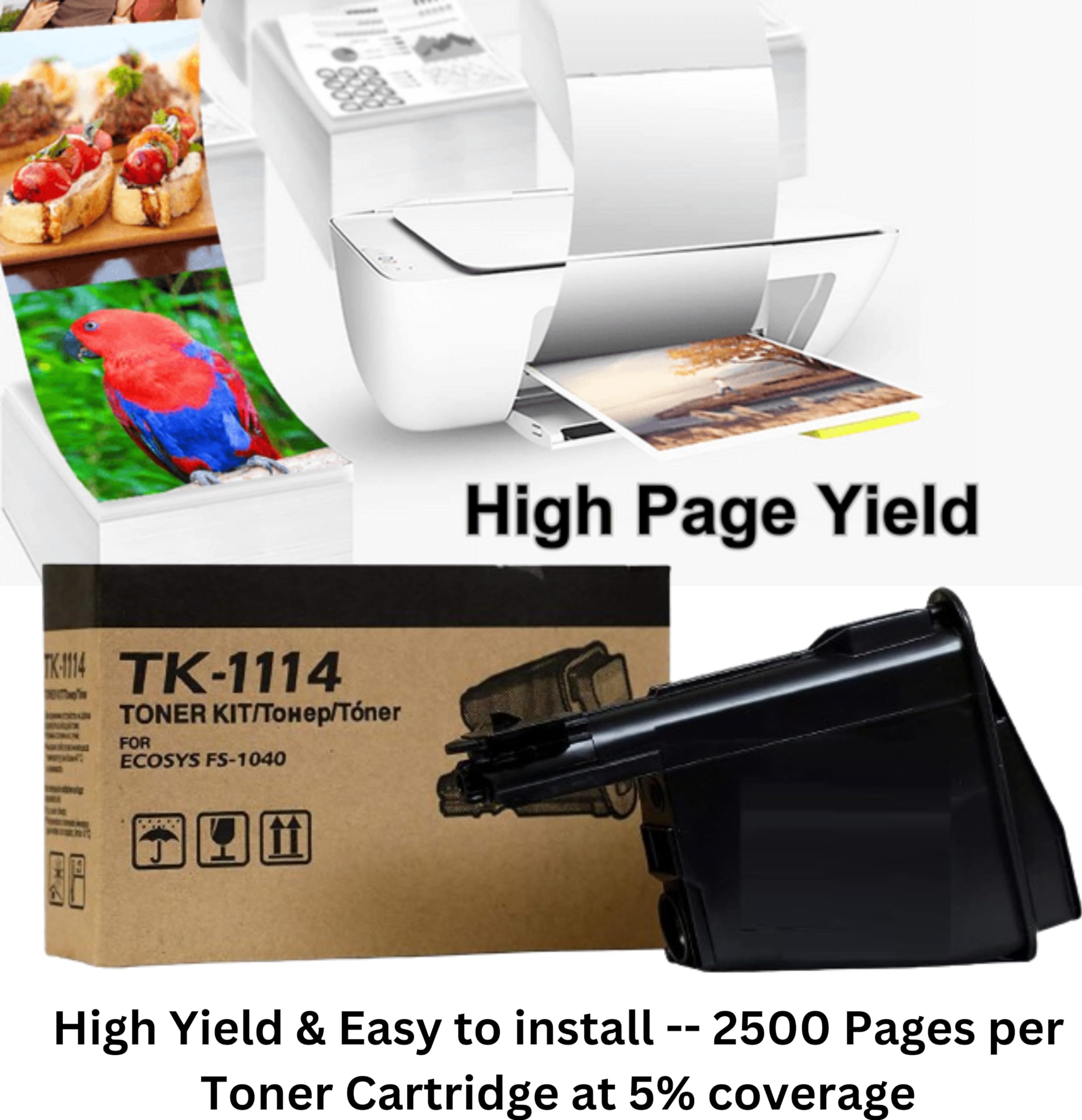 ANG TK 1114 Toner Cartridge Single-Color Compatible for Kyocera Ecosys FS-1020MFP, FS-1025MFP, FS-1040, FS-1060DN, FS-1120MFP, FS-1125MFP (Pack of 2 Black) 3