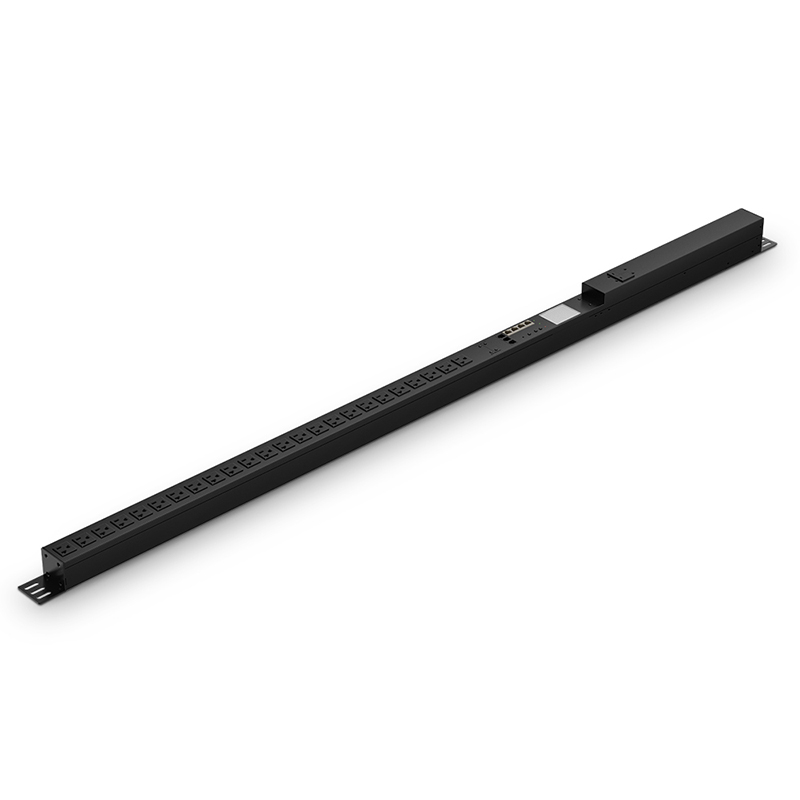 Single-Phase 24A/120V Monitored PDU, 24 NEMA 5-20R Outlets, NEMA L5-30P Plug, 10ft Cord, 0U Vertical 1