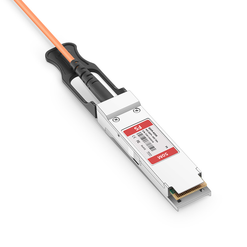 50m (164ft) 40G QSFP+ Active Optical Cable for FS Switches 3