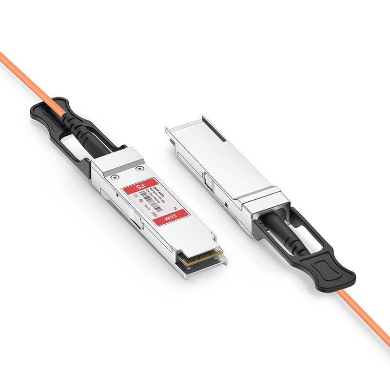 50m (164ft) 40G QSFP+ Active Optical Cable for FS Switches 4