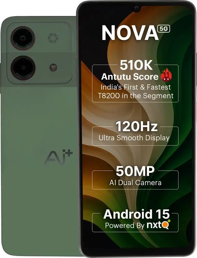 AI+ Nova 5G (Green, 128 GB) (8 GB RAM)