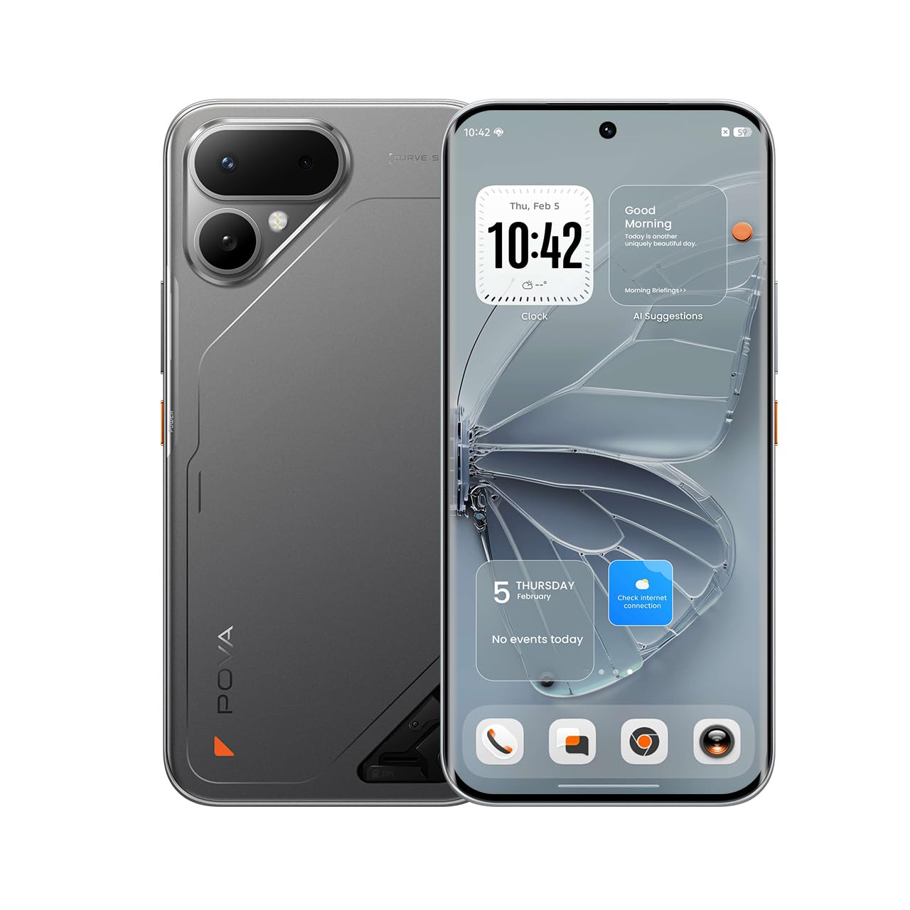 Tecno Pova Curve 2 5G (Storm Titanium, 8GB RAM, 256GB Storage)