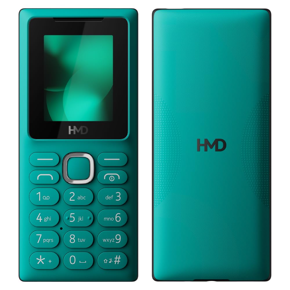 HMD 101 Keypad Mobile Phone |Dual SIM, Long Lasting Battery, Durable Design, Phone Talker, Wireless FM Radio, MP3 Player, MicroSD, 1-Year Replacement Guarantee | Teal